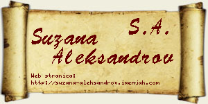 Suzana Aleksandrov vizit kartica